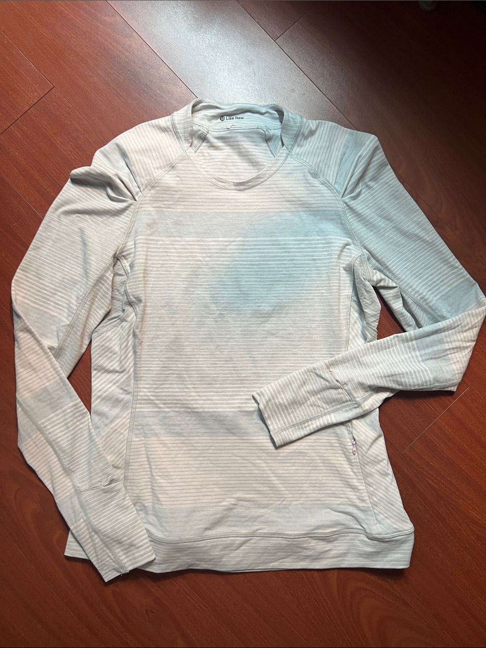 lululemon athletica Light Blue and White Striped Women's Tank size 10